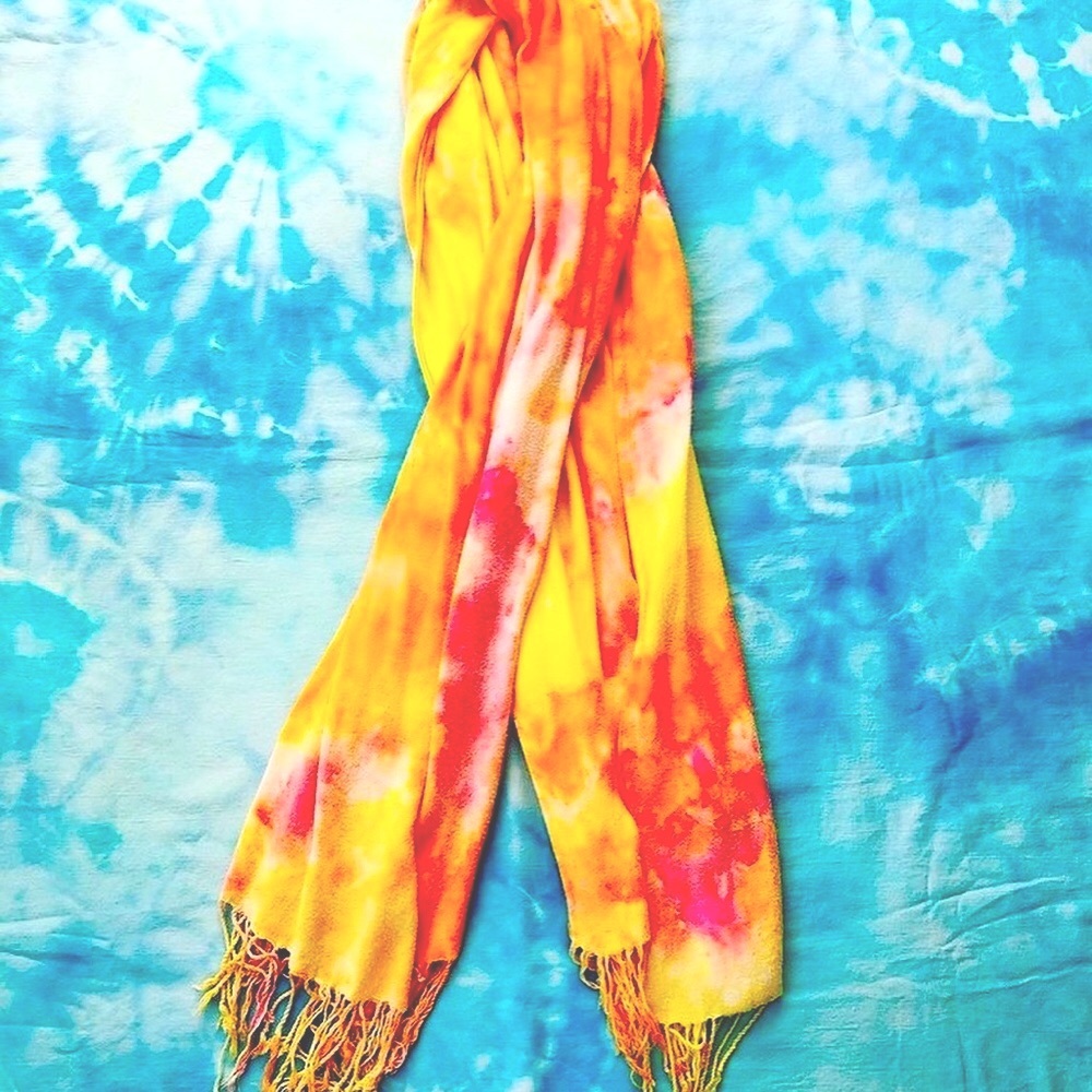 Vibrant Ice Dyed Scarf
